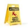 Industrial Wet Floor Sign Matthew Cleaning 19" Yellow Plastic 2‑Sided-5