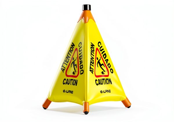 Pop-Up Wet Floor Warning Sign Alpine 498-20 Stand with Pop-Up Design-1