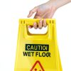 Caution Wet Floor Sign GJC 2-Pack Bright Yellow A-Frame 17.5" Height-3