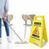 Caution Wet Floor Sign 4-Pack YOLNEXI Yellow Double‑Sided A‑Frame17.5"-4