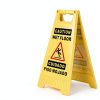 Caution Wet Floor Sign 2 Pack Yellow Double‑Sided Bilingual by-4