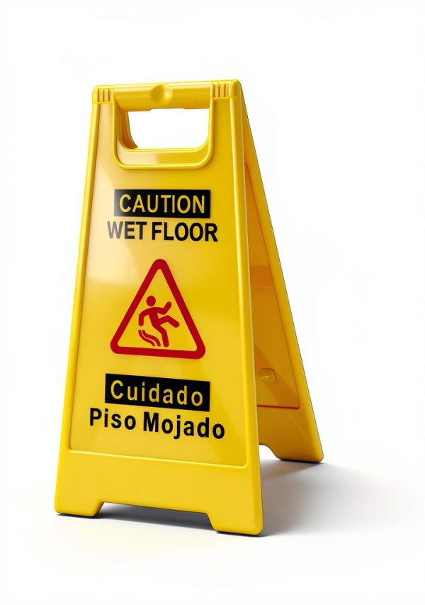 Caution Wet Floor Sign GJC 2-Pack Bright Yellow A-Frame 17.5" Height-1