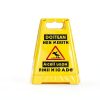 Caution Wet Floor Sign 2 Pack Yellow Double‑Sided Bilingual by-6
