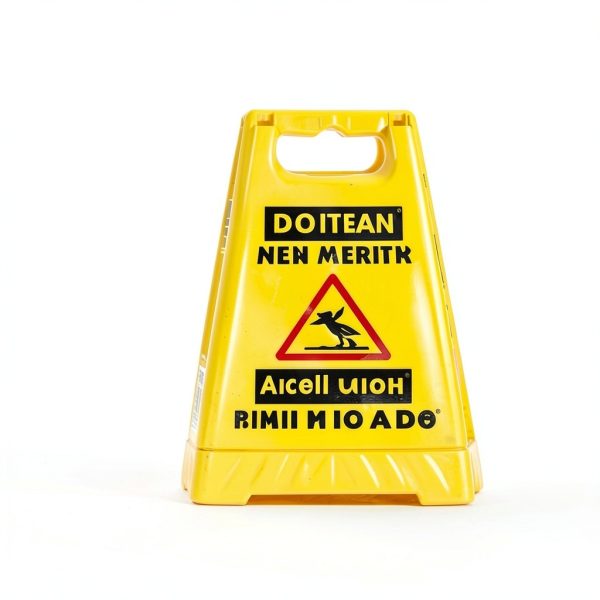 Caution Wet Floor Sign 2 Pack Yellow Double‑Sided Bilingual by-6