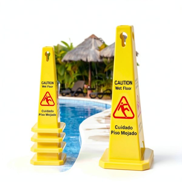 Floor Safety Cone Yellow Caution Wet Floor Sign 10 Pack by Amylove-4